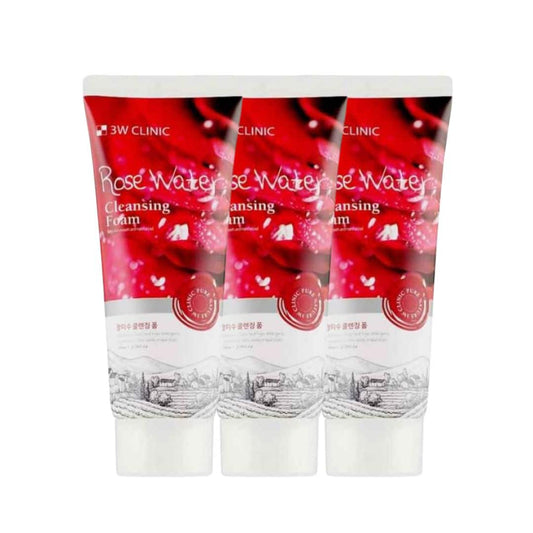 (Buy 2 Get 1 Free) 3W Clinic Rose Water Cleansing Foam