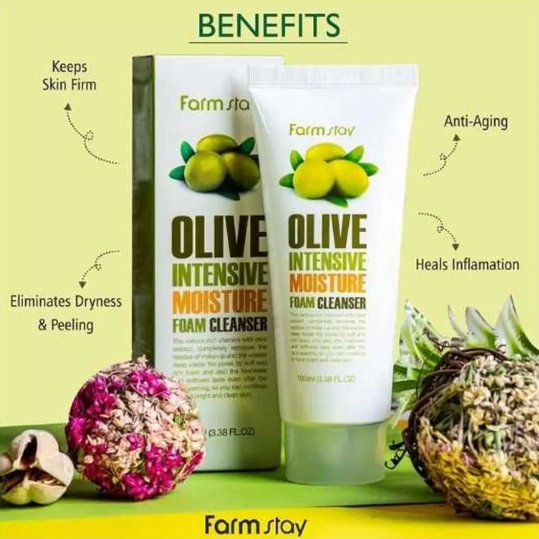 (Buy 2 Get 1 Free) Farmstay Olive Intensive Moisture Foam Cleanser