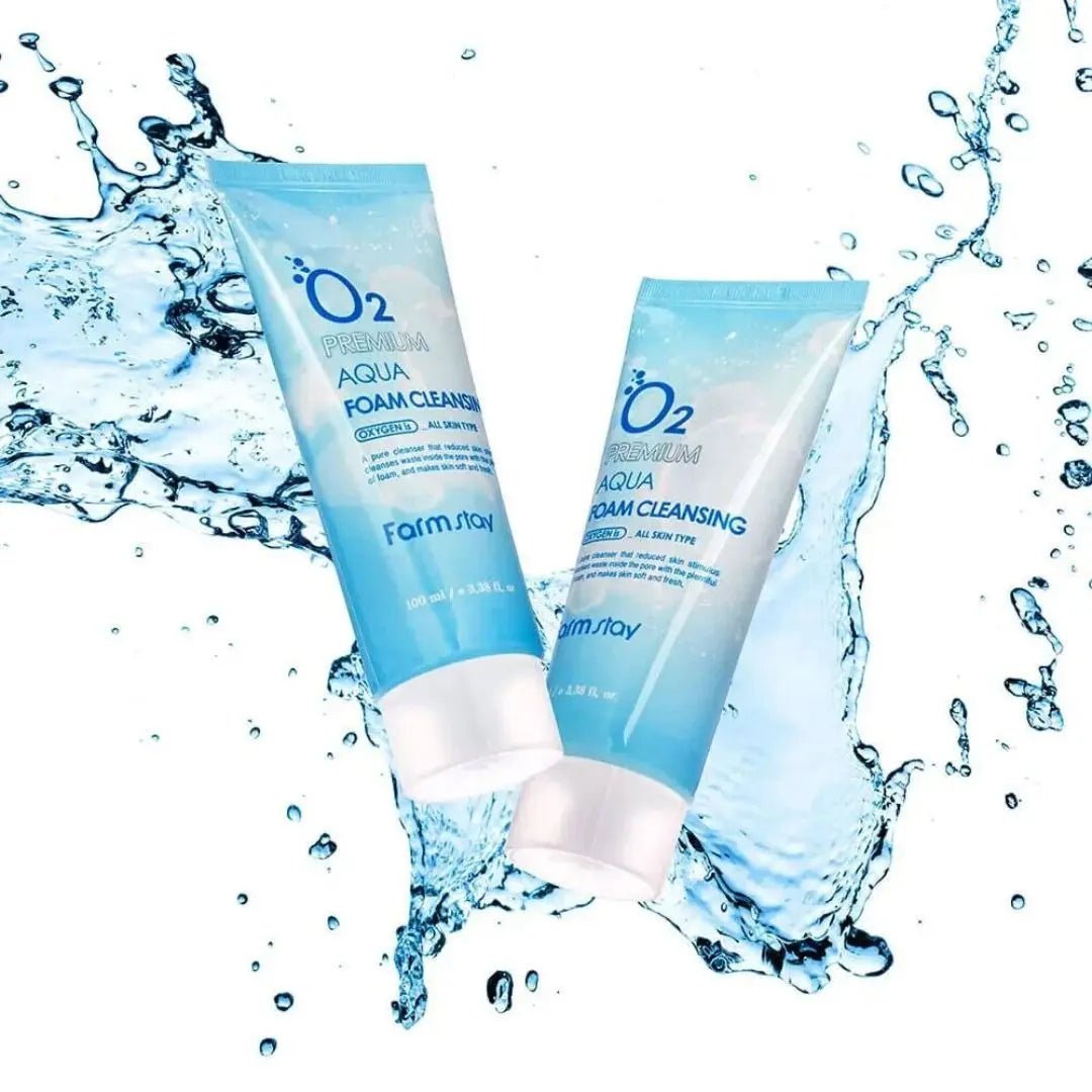 (Buy 2 Get 1 Free) Farmstay O2 Premium Aqua Foam Cleansing