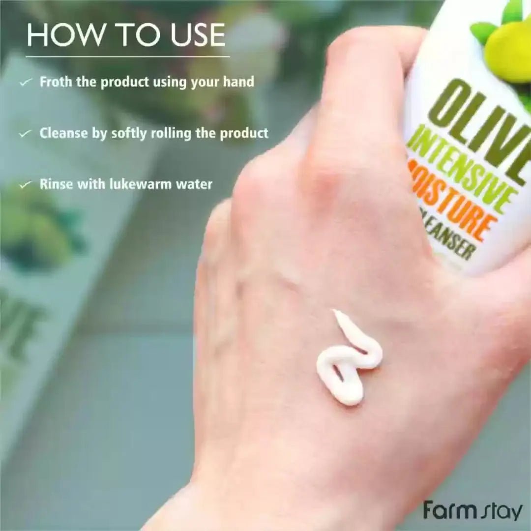 (Buy 2 Get 1 Free) Farmstay Olive Intensive Moisture Foam Cleanser